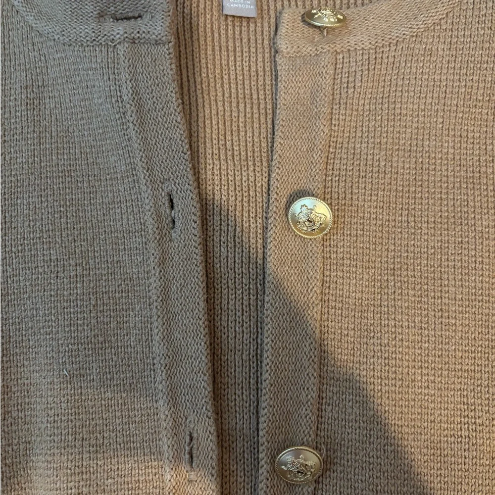 J. Crew Camel Button-Up Cardigan - Picture 2 of 3